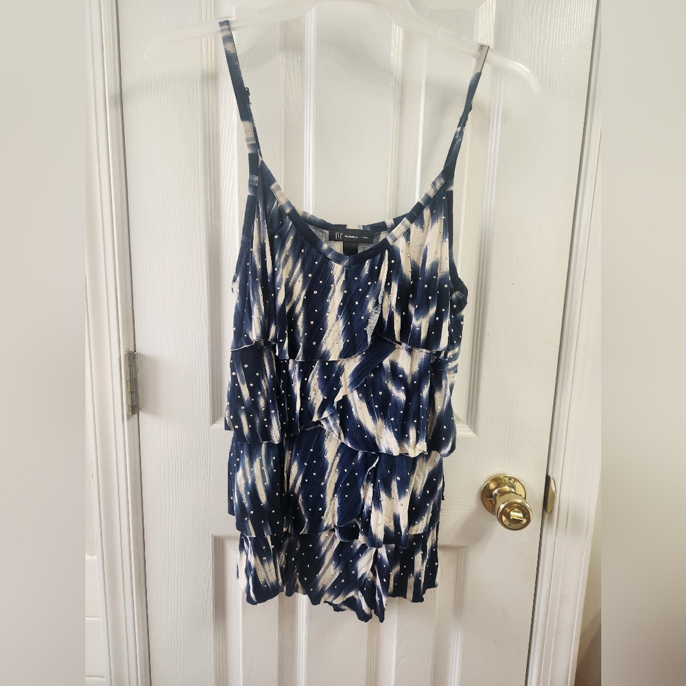 International Concepts Large Blue and White Sparkle Tank